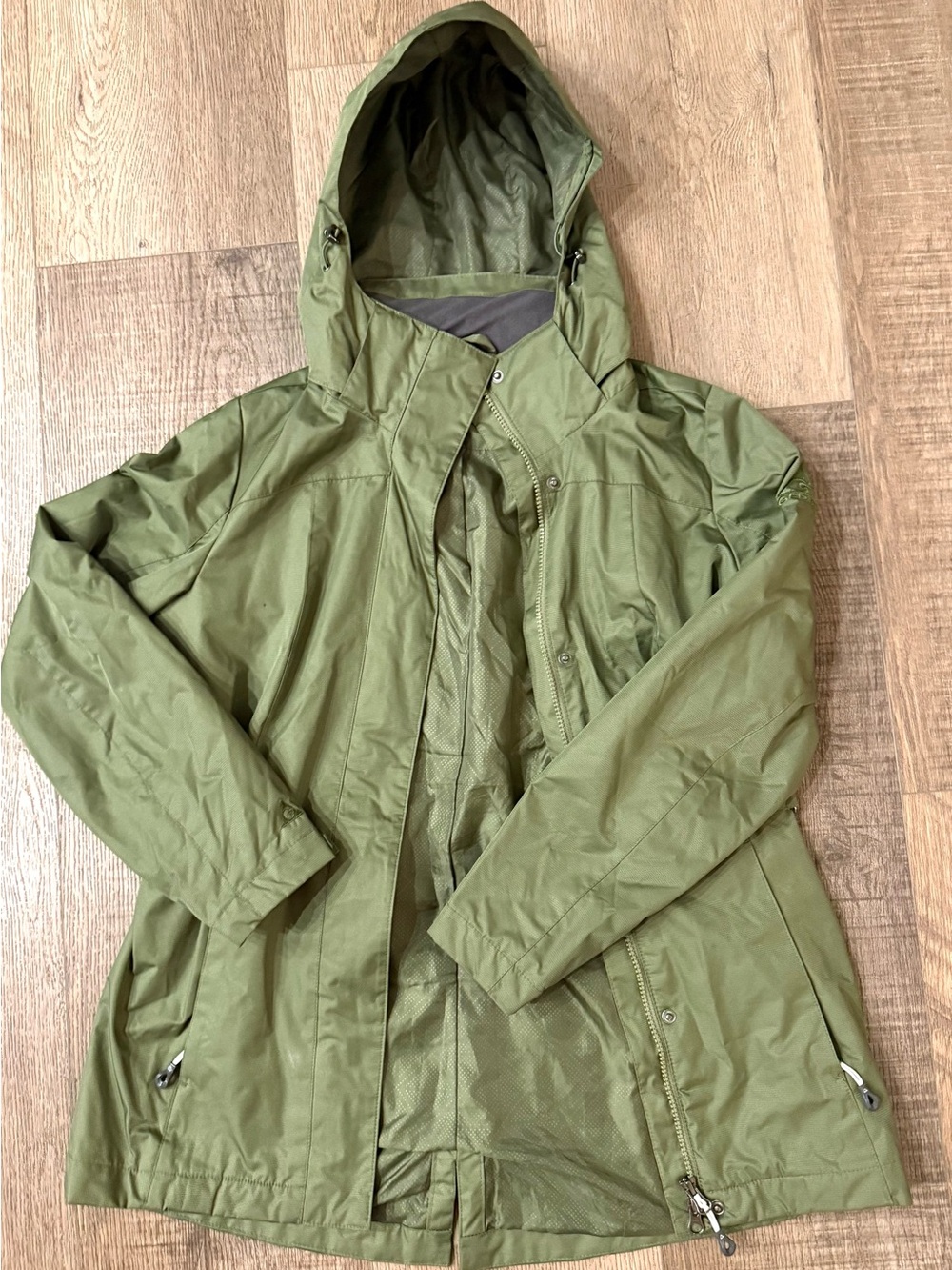 Gerry Women’s Hooded Rain Jacket Olive Green XS